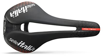 Selle Italia FLITE Boost PRO Team Kit Carbonio Superflow - Sella Leggera e Resistente, Foro Superflow, Binari in Carbonio, Comfort Estremo - Taglia L3, Nero