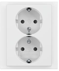 Busch-Jaeger 202 EUJB-84 Prise double Schuko Safety+, blanc studio (2TKA00003889)