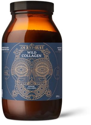 Ancient + Brave Wild Collagen Powder 200g - Pure Hydrolyzed Marine Collagen Peptides Supplement (Fish) - Best Collagen Powder for Women - High Protein, Fasting Friendly - 30 Day Supply