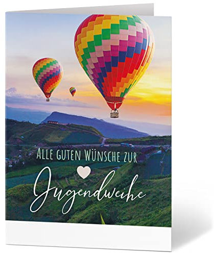 Einladungskarten Manufaktur Hamburg XXL Glückwunschkarte A4 zur Jugendweihe - große Karte mit Umschlag Jugendfeier Grußkarte für Jungen und Mädchen Motiv 30