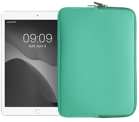 kwmobile Tablet Hülle kompatibel mit 9,7-11 Tablet - Universal Neopren Tasche Cover Case - Schutzhülle Sleeve in Mintgrün