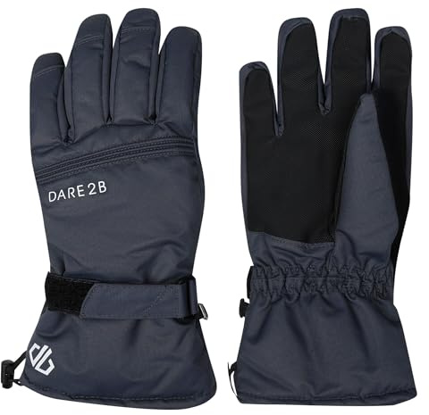 Dare 2b Veracity Ski- und Snowboardhandschuh, wasserdicht, atmungsaktiv, isoliert, mit griffiger Handfläche und Daumenhandschuhen, Ebony Grey, L