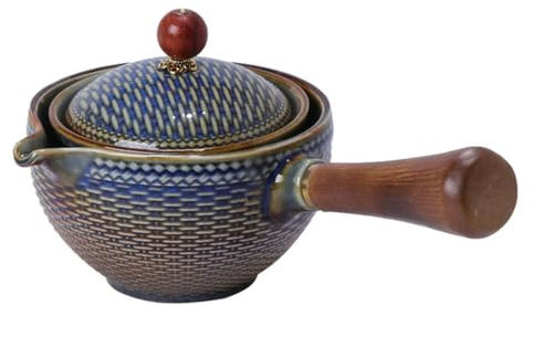 JIEDA Portable 360 Rotation Chinese Gong Fu Tea Set Teapot Ceramic Tea Maker Infuser Semi-Automatic Teaware for Home Office Teaware