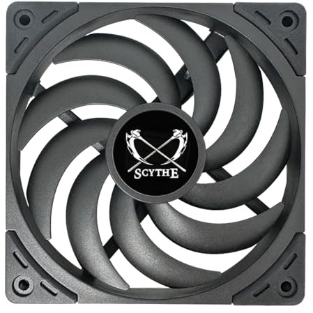 Scythe Wonder Tornado 120 Slim PWN - Ventilador silencioso para PC, 120 mm x 15 mm, rodamiento dinámico fluido, conector de 4 pines (Wonder Tornado Slim, 2000 RPM)