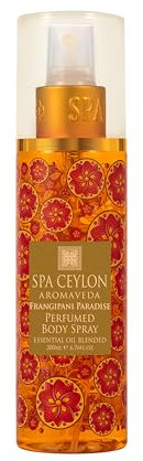 Spa Ceylon Frangipani Paradise Body Spray Tropical Floral Fragrance Mist with Frangipani & Jasmine | Inviting Women's Perfume