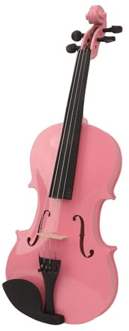 4/4 Akustik-Violine-Set mit Starter-Set, Stimmnägeln für Freunde, Familie oder Romantischen Partner (PINK)