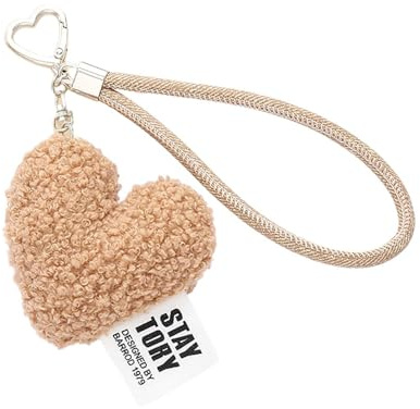 Btgghytr Mehrzweck Plüsch Herz Anhänger Handgelenk Schlüsselanhänger Für Damen Geldbörse Rucksack Handyhülle Taschenanhänger Zubehör Armband Schlüsselanhänger