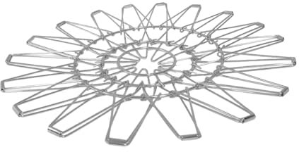 drburpily Cesta Deformable, cesta metálica de acero resistente al calor, se adapta libremente según el para una fruta artística de Metal, plata, METRO