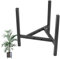 Support Plantes Interieur Réglable, Porte Plante Interieur Exterieur, Supports de Pots de Fleurs en Métal, Tabouret Plante Support Pot de Fleur Interieur Exterieur de 20,5 cm - 30,5 cm, Noir