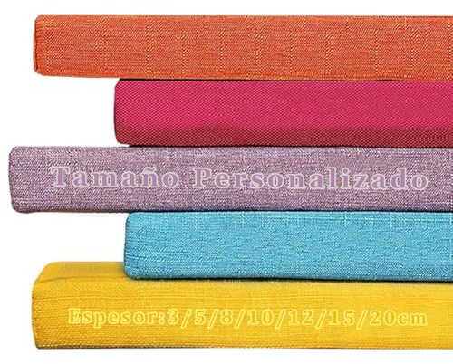 Lesone Cojín de Lino Cómodo, Cojín para Banco de 2/3 Plazas para Interiores y Exteriores, Cojines a Medida para Bancos de Madera, Palets, Taburetes y Sillas de Comedor (Espesor-10cm)