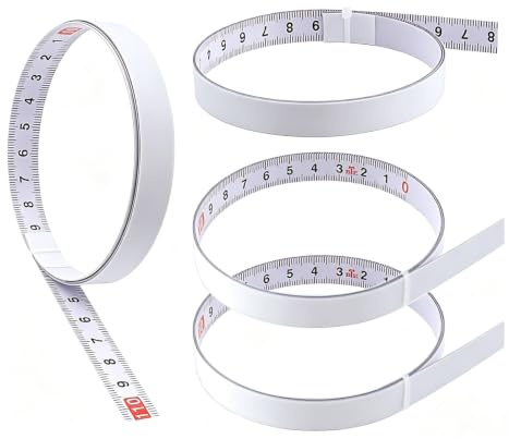 4 Rolls Carbon Steel Self Adhesive Measuring Tape,Brick Tape Measure,Include 2 Roll 1m Left To Right, 1 Roll 1m Right To Left, 1 Roll 2m The Middle To Left To Right Sticky Scale Self Adhesive Tape