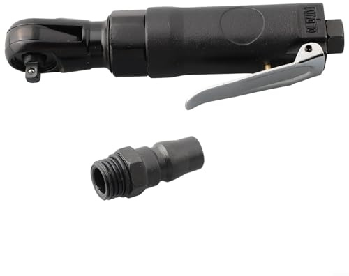 Besshepplo Clé à cliquet pneumatique à air comprimé de 3,5 cm, tige droite, couple élevé, 25 65 Nm, 160 250 tr/min, alliage d'aluminium moulé pour réparation de machines automobiles et de construction