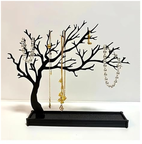 AYWTIUN Schmuckbaum Ohrringe, Halsketten, Ringe, Schmuckschatullen, Aufbewahrungsbox for den Schreibtisch, Make-up-Dekoration, Präsentationsständer