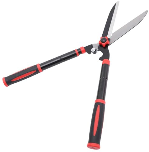 Mikikit Cisaille à Haie Télescopique, Taille-haie Manuel, Lames en Acier Sk5, 22,44 Pouces Extensible à 30 Pouces, pour Bordures, Buis et Arbustes, Poignée Confortable