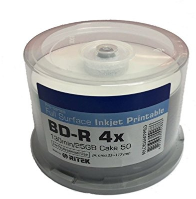 printable bluray media x4 speed BD-R from TRAXDATA Ritek