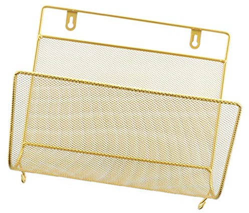 KESOTO Briefhalter Zeitschriftenhalter Zeitungshalter Wandhalter Halter für Zeitschriften Zeitungen Brief - Golden