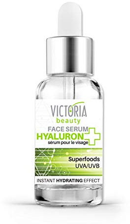 Victoria Beauty - Hyaluron Serum hochdosiert, Anti Aging Gesichtsserum mit Superfoods, Hyaluronsäure und Niacinamide versorgt mit viel Feuchtigkeit, 20 ml