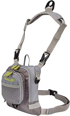 Allen Company Höst flod flugfiske bröstpaket – passar upp till 2 tackel/fiskelådor och andra tillbehör – grå/lime, Grå/lime, 91 CU IN / 1.5 L, Bröstpaket