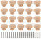 Leikedun Möbelknöpfe, 20 Stück, runde Holzknöpfe und Griffe, Holzschubladengriff, Holzknöpfe, Wohnaccessoire für Schranktür, Schublade, Schrank, Schuhkarton, 35 x 25 mm
