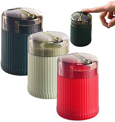 Shunfaji Zahnstocherspender Automatisch Automatischer Pop-Up-Zahnstocherspender Zahnstocherbox Kreative Bewegliche Zahnstocherhalter Praktischer Speicher für Heim Tabelle,Restaurant,Küche (3PCS)