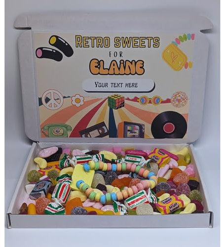 Personalised Retro sweet box | retro sweet box | 1970s 1960s 1980s sweets | Retro sweets |Birthday gift him/her|