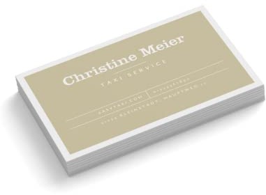 Visitenkarten personalisiert | Design Taxi Service | 1-seitig | Querformat | Menge + Papier zur Auswahl | selbst gestalten | hochwertiger Druck | 350 g Qualitätsdruck (100 Stück)