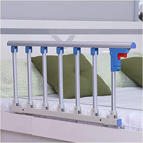 ACiyD Seite für ältere Bettgitter Hilfsgriff Geländer Bettseitengitter für Erwachsene Sicherheit klappbarer Handlauf Schaukelgriff weiß blau Aluminiumlegierung Hilfsbettseitenhandlauf (103 x 40 cm)