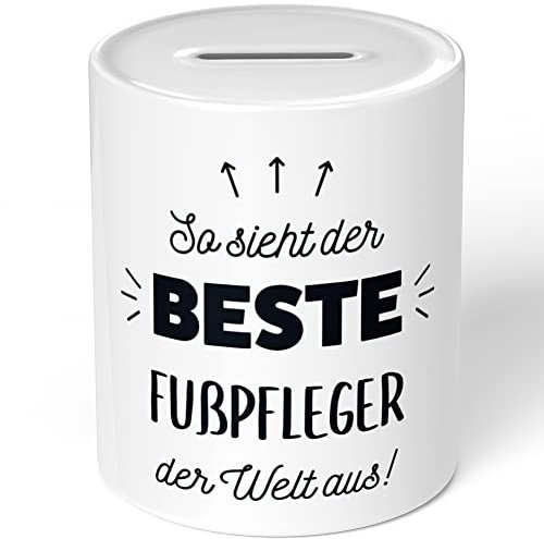 JUNIWORDS Spardose Sparbüchse, So Sieht der Beste Fußpfleger der Welt aus! (5853252)