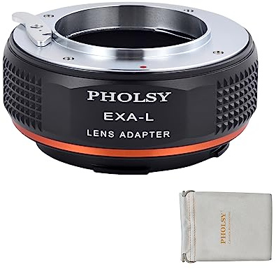PHOLSY Objektivadapter Kompatibel mit Exakta Mount Objektiv (Nicht Topcon) und L Mount Kameragehäuse Kompatibel mit Leica SL2, SL2-S, CL, TL2, Lumix S5, S1, BS1H, Sigma FP, FP L, Exakta auf L Mount