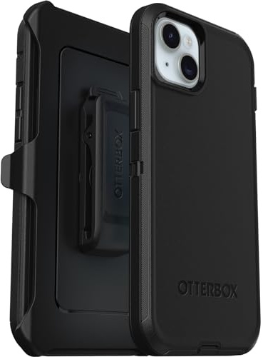 OtterBox Defender Case for iPhone 15 Plus/iPhone 14 Plus, Shockproof, Drop Proof, Ultra-Rugged, Protective Case, 5x Tested to Military Standard, Black