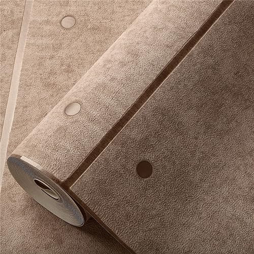 Zoomlie Papier peint intissé de style industriel rétro pour salon, chambre à coucher (marron 3)