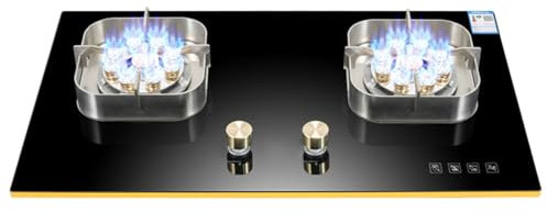 Cuisinière Au Propane, Cuisinière Au Propane Portable À Double Brûleur, Table De Cuisson À Gaz En Verre Trempé Maximum 17060BTU Adaptée À Aux Camping-cars Et Aux Appartements (Color : NG, Size : Sty