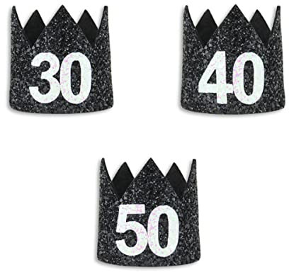 TOYANDONA Adult Hats Party Glitter Number Birthday Mini Hat Eleganter Glitzerhut Für Geburtstagsfeiern Und Fotoshootings Dekoration Für Erwachsene Und Stil a