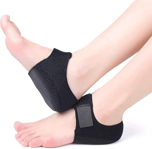 YouthBelief Fascite plantare, otopedica in silicone, protezione per il tallone per scarpe – Battitacco – Solette in gel per sperone calcaneare – Calze per sperone calcaneare (EU 35-40, nero (02)