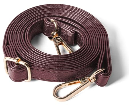 MEGAVOW Schulterriemen Taschengurt Verstellbarer für Taschen, Schultergurte Gurt Riemen für Geldbörse Handtaschen, Einstellbar Ersatzgriff Umhängetasche mit Metall Karabinerhaken (Braun, 76-140cm)