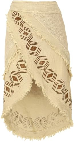 GURU SHOP Goa Gonna avvolgente, Gonna stile tribale Lagenlook, Gonna Boho, Donna, Einheitsgröße