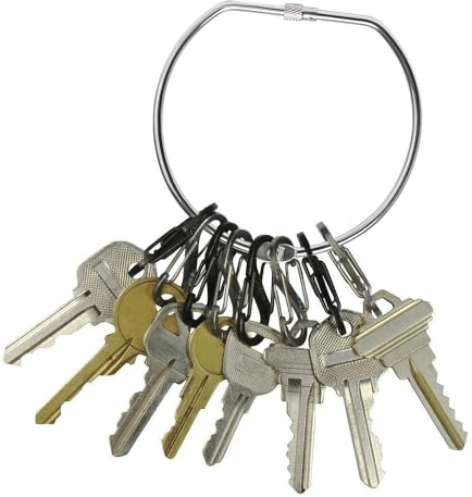 Neikafan 6 Stuck Schlüsselring Groß Schlüsselringe Metall Warenring | mit Schnellverschluss, Leibchen Ring Schlüssel Organizer für Badezimmer,Küche