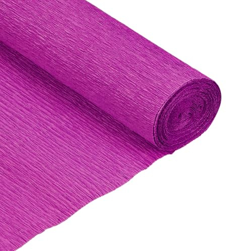 QUARKZMAN Crepe pappersrulle 210 cm längd 50 cm bredd för bröllopsceremoni olika stora fester dekoration, rosa röd