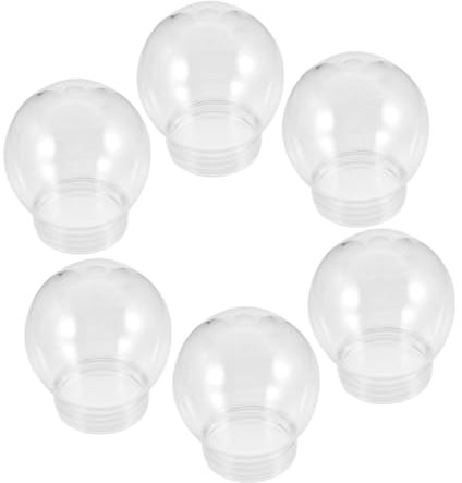 OFFSCH 6stücke Hochtransparente DIY Schneekugel Aus Kunststoff Leere Zum Selbermachen Klar Einfach Zu Bedienen Reinigen Geeignet Für Weihnachtsdeko Und Bastelanfänger