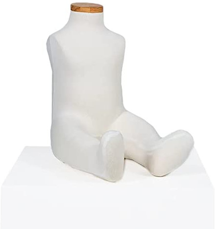 Schneiderpuppe, Größe 3–6 Monate, Ganzkörper, gesichtsloser Torso, Dummy-Manikin/realistische Kleidung, Schaufensterpuppe, große Boutique-Vitrine (6 Monate sitzend)