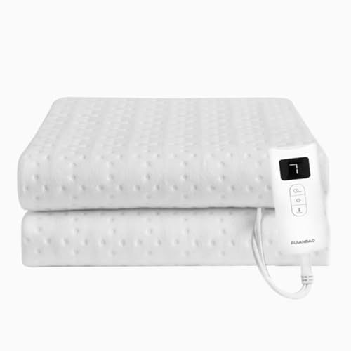 RUIANBAO Couverture chauffante 160 * 140cm Couverture électrique 220V Thermique Matelas Minuteur Coussin chauffant Couverture électrique douce Plaidoirie Lit Chauffant