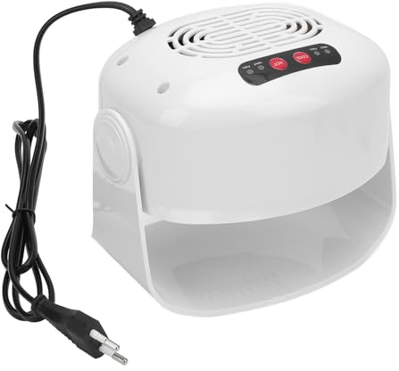 HUSHUI Essiccatore per Smalto Ad Aria, Asciugatore per Unghie Modalità Calda e Fredda Avvio Automatico Arresto Rotazione Avanti e Inversa Ventola per Asciugare le Unghie (Spina