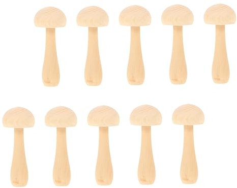 UPKOCH 10 Stück Kinderspielzeug Aus Holz Pilze Basteln Kunstprojekte Pädagogisches Hand-auge-koordinationsspielzeug