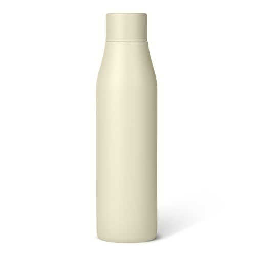 Amazon Basics Botella de Agua Aislante de Acero Inoxidable, 568ml, Libre de BPA, Marfil