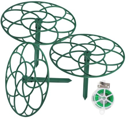 ifundom Soporte para Puesto De Flores De Jardín Soporte para Flores De Exterior para Plantas De Crecimiento para Peonías Rosas y Tomates Verdes