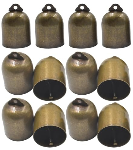 Cabilock 20 Pezzi Campanellini Vintage in Ottone Piccolo per Fai da Te Campane Rustiche per Decorazioni Natalizie Campane Sonore per Carillon e Campanelli da Appendere per Campanelli Feng