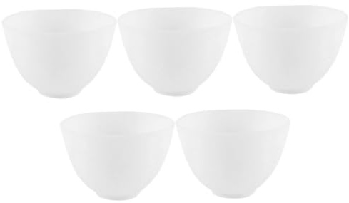 Alipis 5 Cuencos de Silicona para Mascarillas Faciales, Multi-funcionales y Fáciles de Limpiar, Ideales para Uso Hogar y Preparación de Mascarillas DIY