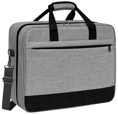 Luocute Bolsa para Mezclador de DJ, Estuche de Transporte de Tela Oxford Resistente Al Agua con Forro de Esponja Que Absorbe los Golpes y Múltiples Compartimentos para Equipos de DJ, (Grey)