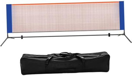 DimyFew Tragbares Pickleball Netz, Einfach Aufzubauen, Robustes Tennisnetz, Mobil mit Tasche, Metallrahmen, für Drinnen Und Draußen, Garagen, Strandpartys, 5.1 Mio.
