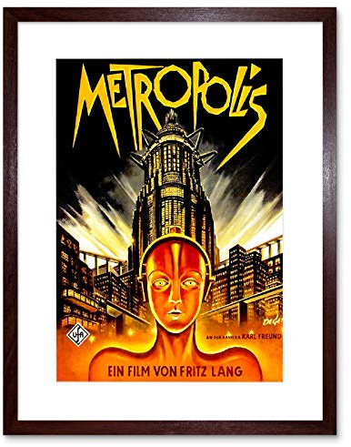 Wee Blue Coo VINTAGE FILM MOVIE METROPOLIS 1927 SCI FI FUTURE FRAMED ART PRINT B12X11640